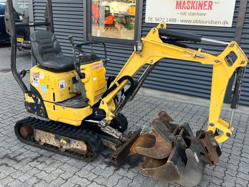 Yanmar SV08 Hurtig skifte og 3 skovle
