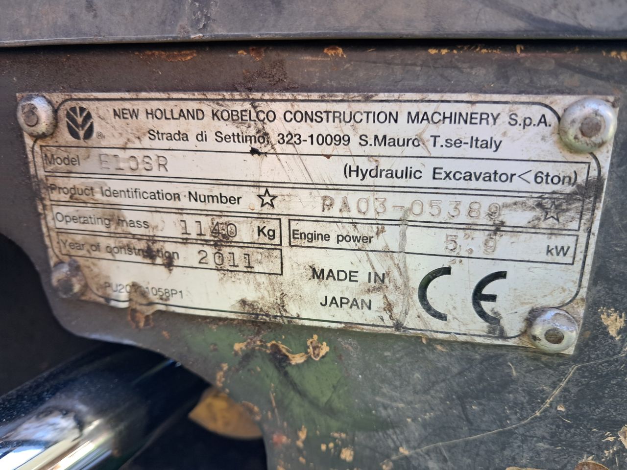 Minigraver New Holland E10 SR ( Bj 2011 ) Graafmachine / Kraan