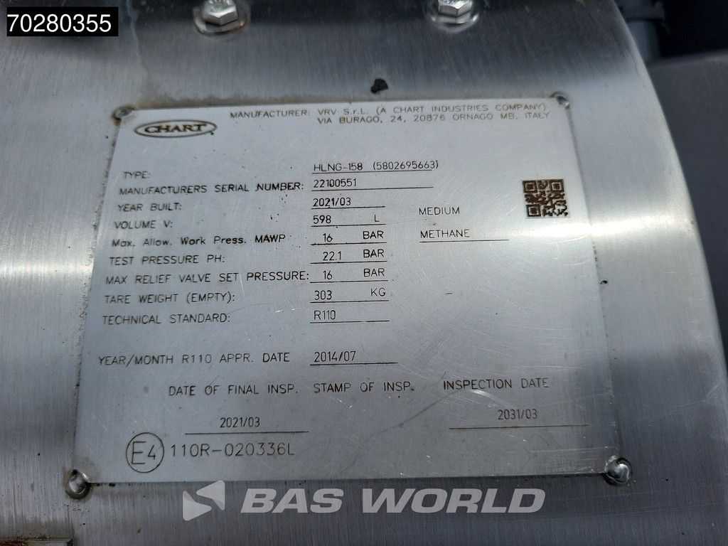 Iveco S-Way 460 4X2 LNG Retarder 2x Tanks LED Navi