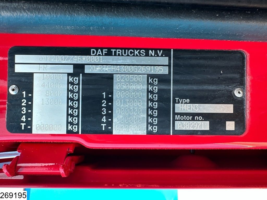 DAF XF 480 EURO 6, Standairco, PTO