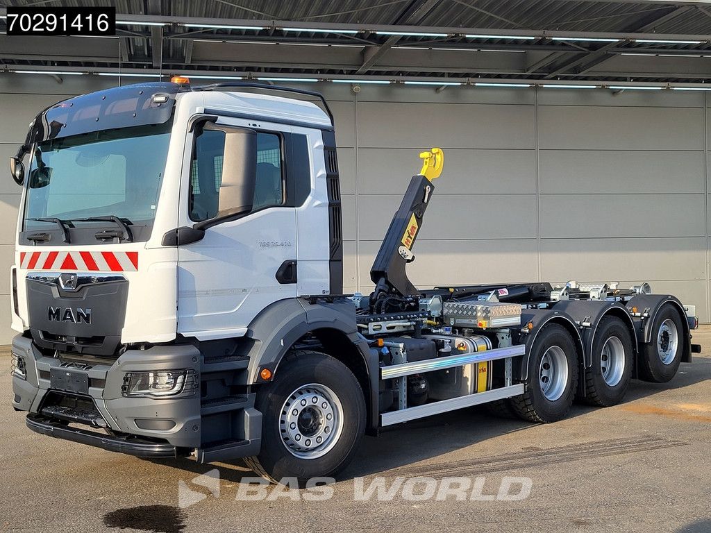 MAN TGS 35.470 8X4 NEW! HYVA 26-62 SKZ hooklift Lift+steering Axle Automatic Euro 6