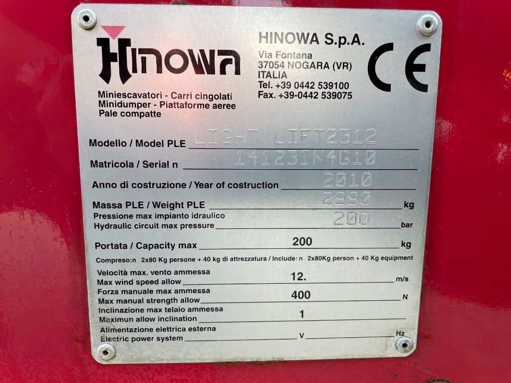 Hinowa Lightlift 23.12 IIIS
