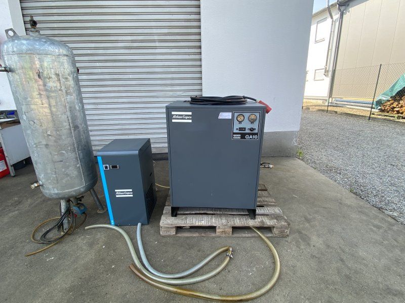 Atlas Copco GA10  mit FX50 Kältetrockner und Kessel