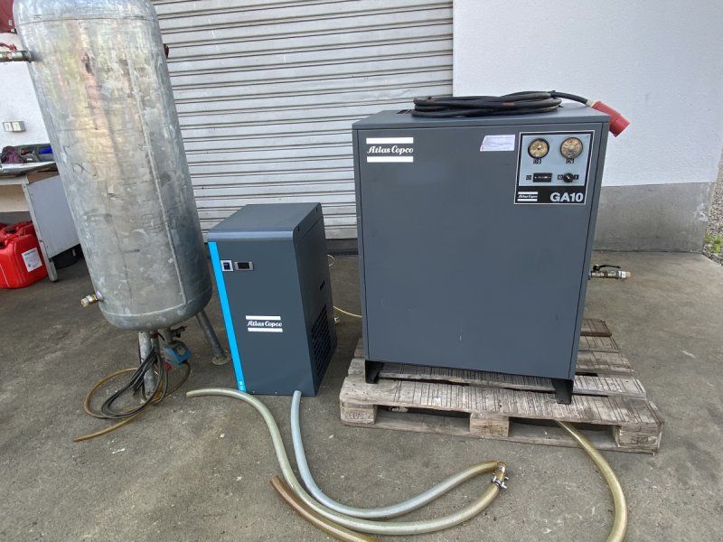 Atlas Copco GA10  mit FX50 Kältetrockner und Kessel