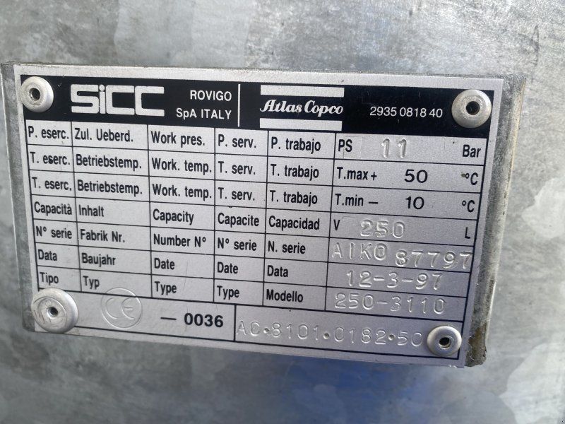 Atlas Copco GA10  mit FX50 Kältetrockner und Kessel