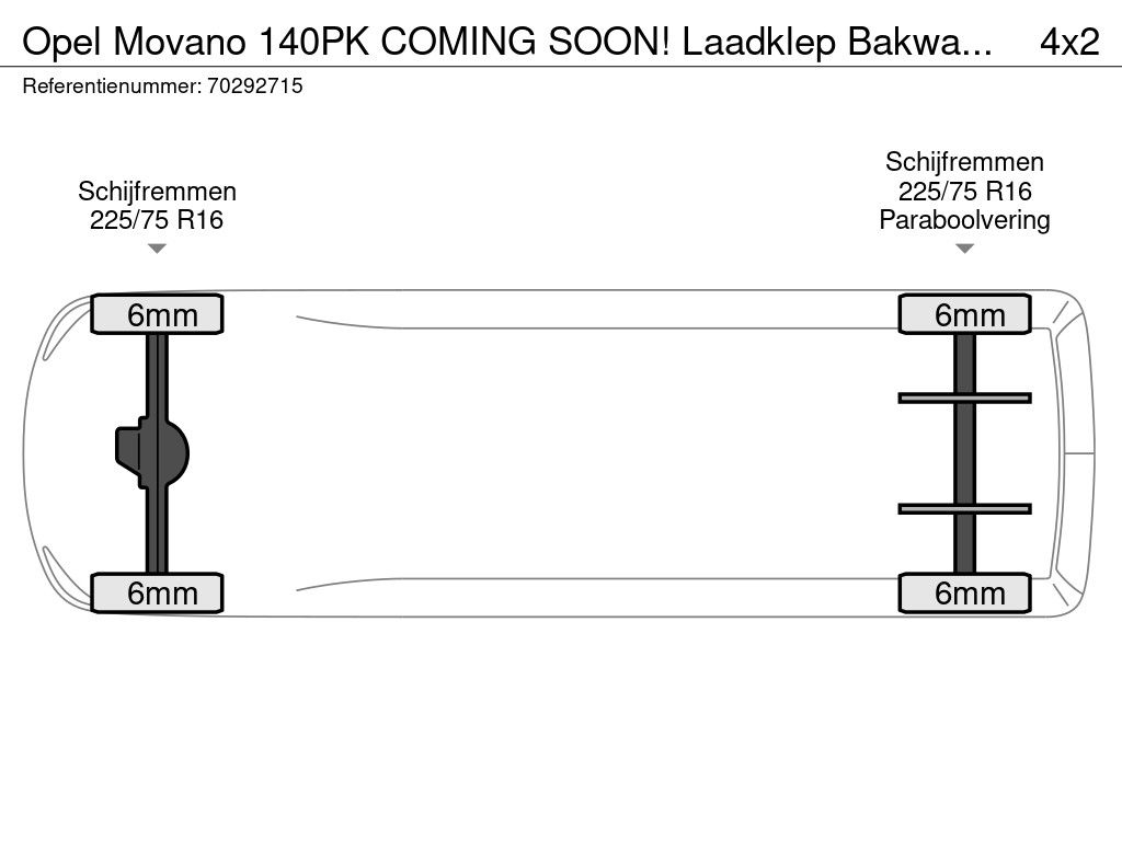 Opel Movano 140PK COMING SOON! Laadklep Bakwagen Airco Cruise Camera Euro6 Meubelbak Koffer 19m3 Klima Tempomat
