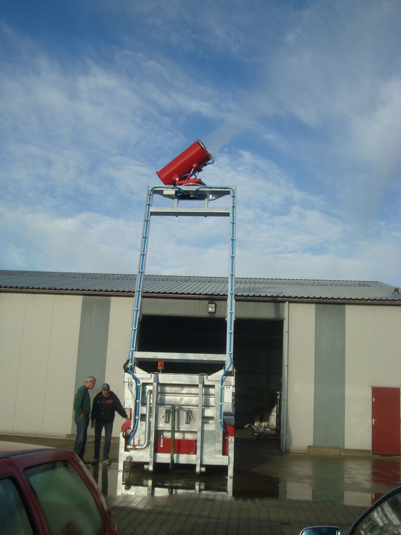 Nevelkanon op containerchassis compleet zelfvoorzienend aggrgaat