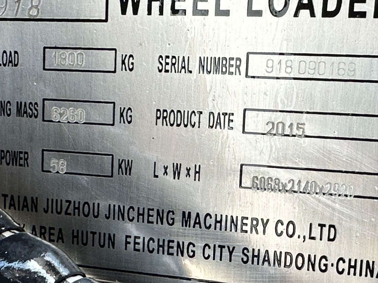 TE KOOP: zeer nette JINCHENG 918 shovel