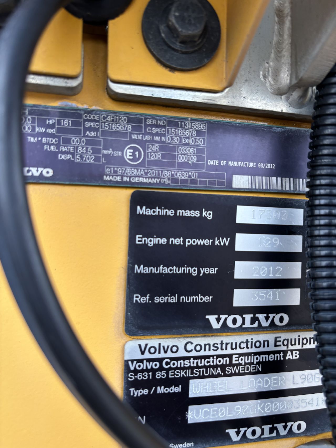 Volvo L90 G Trimble GPS