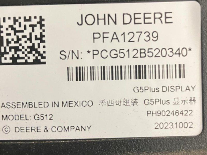 John Deere Erw. Display G5Plus