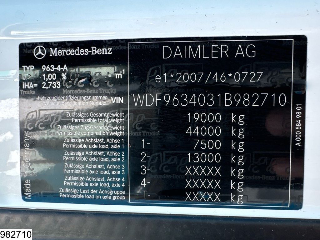 Mercedes Actros 1843 EURO 6, Retarder, Standairco