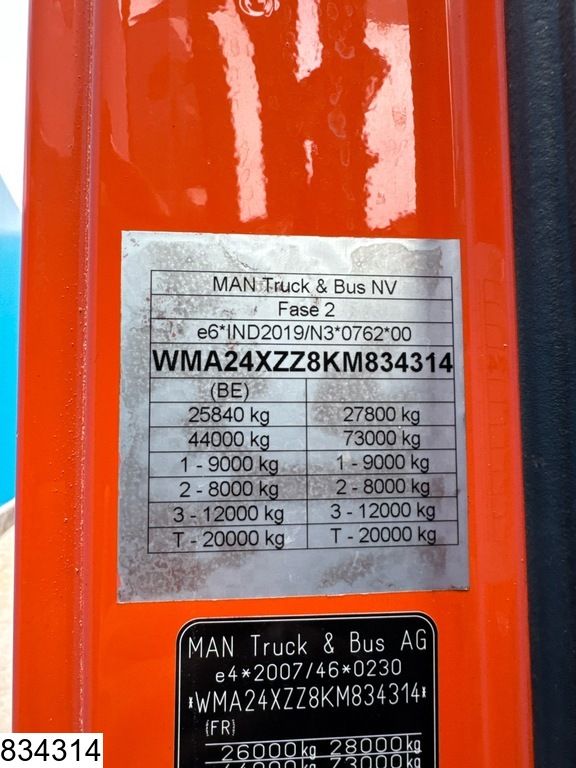 MAN TGX 26 500 6X2, EURO 6, Retarder, Standairco