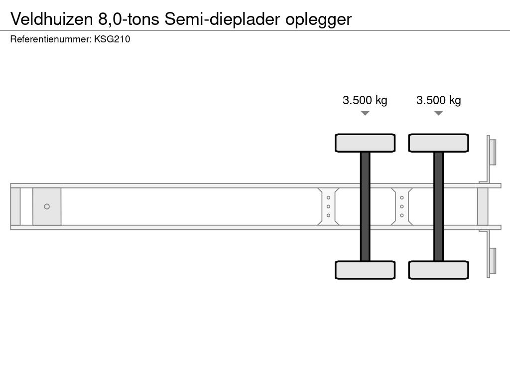 Veldhuizen 8,0-tons Semi-dieplader oplegger