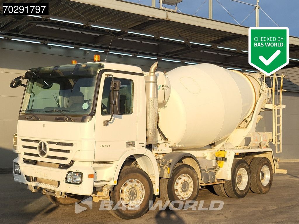 Mercedes Actros 3241 8X4 Retarder 9m3 Stetter Steelsuspension 3-Pedals Euro 4