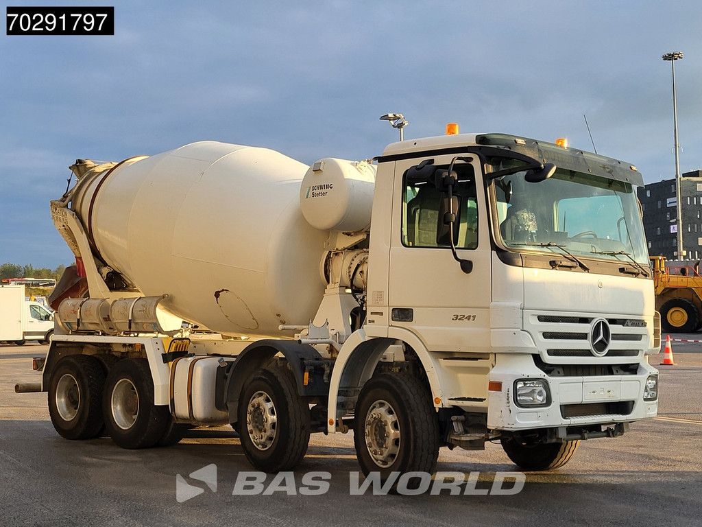Mercedes Actros 3241 8X4 Retarder 9m3 Stetter Steelsuspension 3-Pedals Euro 4
