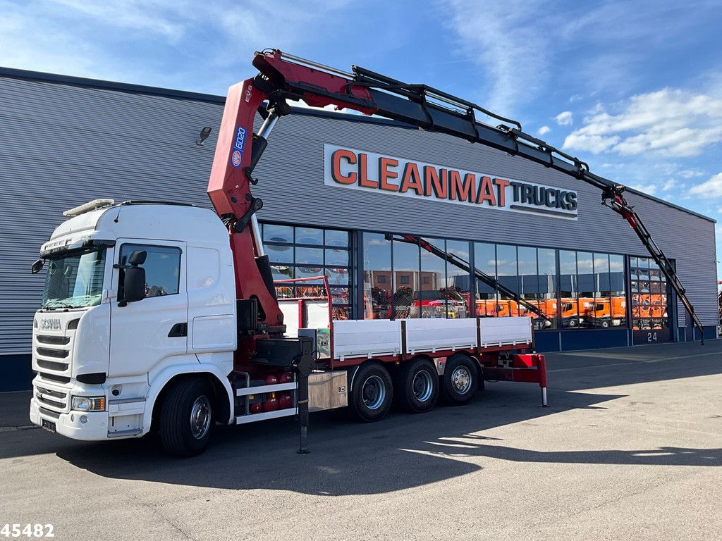 Scania R 490 8x4 Euro 6 Retarder HMF 60 Tonmeter laadkraan + Fly-Jib