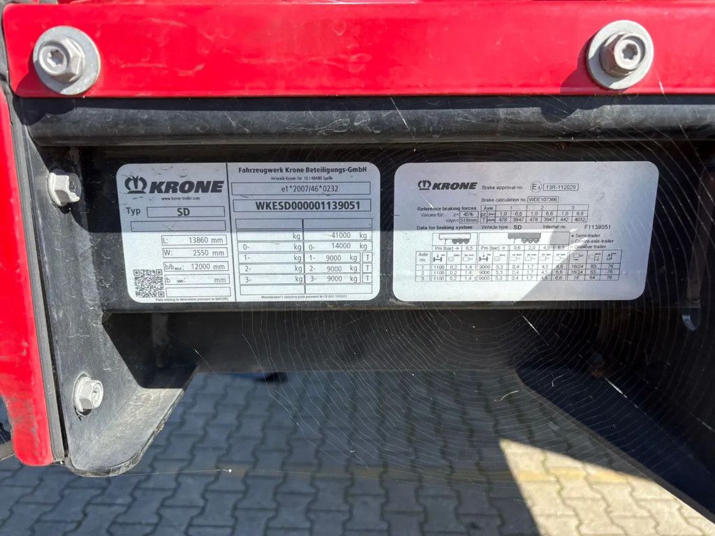 Krone SD Aufbau-unfall, 2023, Liftachse Hubdach