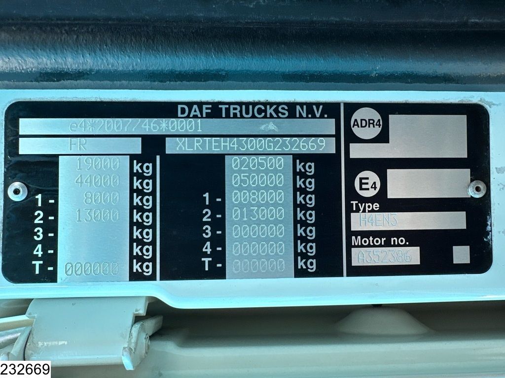 DAF XF 480 EURO6, PTO, Hydraulic, Standairco