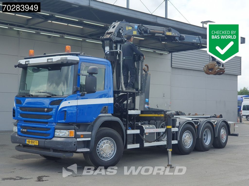 Scania P410 8X2 NL-Truck Palfinger Q150Z Crane 30T VDL hooklift Lift-Lenkachse Euro 6