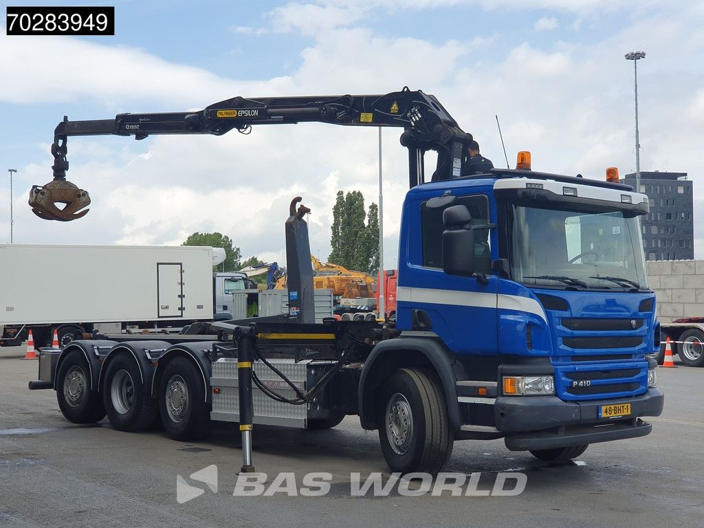 Scania P410 8X2 NL-Truck Palfinger Q150Z Crane 30T VDL hooklift Lift-Lenkachse Euro 6