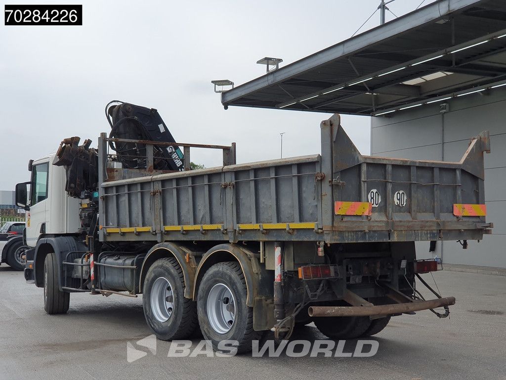 Scania P94 6X4 Hiab 330-4 Kran Crane 9m3 tipper Manual Steelsuspension Euro 3