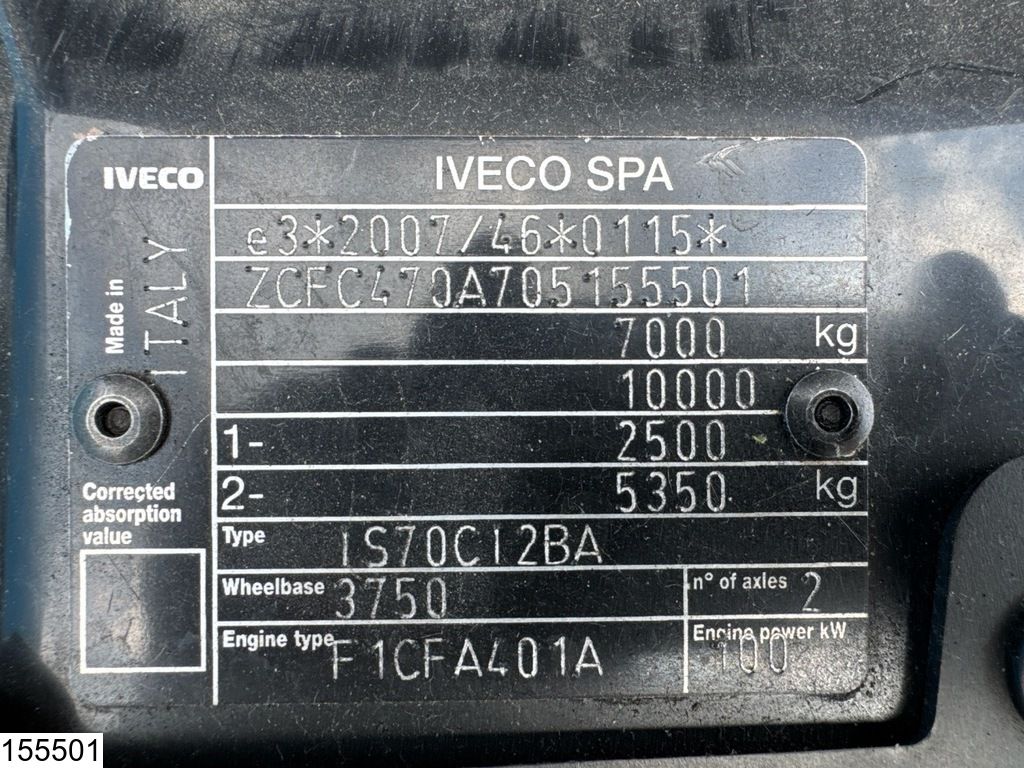 Iveco 70C14 EURO 6, Dhollandia, Engine problem