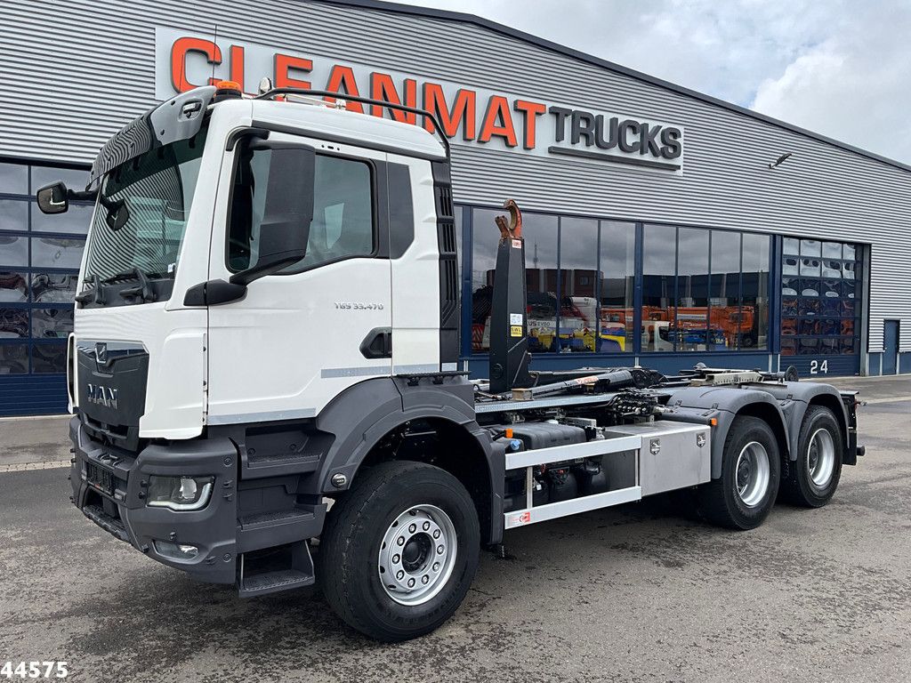 Man TGS 33.470 6x4 Euro 6 Full Steel AJK 20 Ton haakarmsysteem
