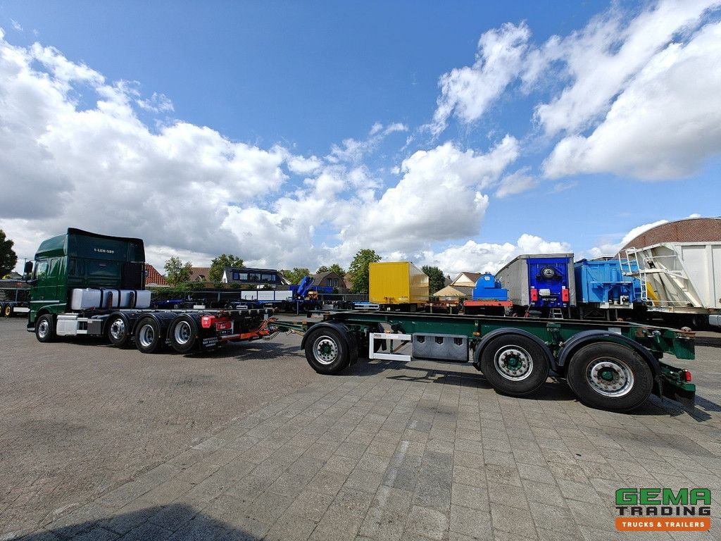 DAF XF510 8x2/4 SuperSpaceCab Euro5 - Retarder - StandAirco - 20FT ContainerCombi + 3 Assige Renders aanhanger -