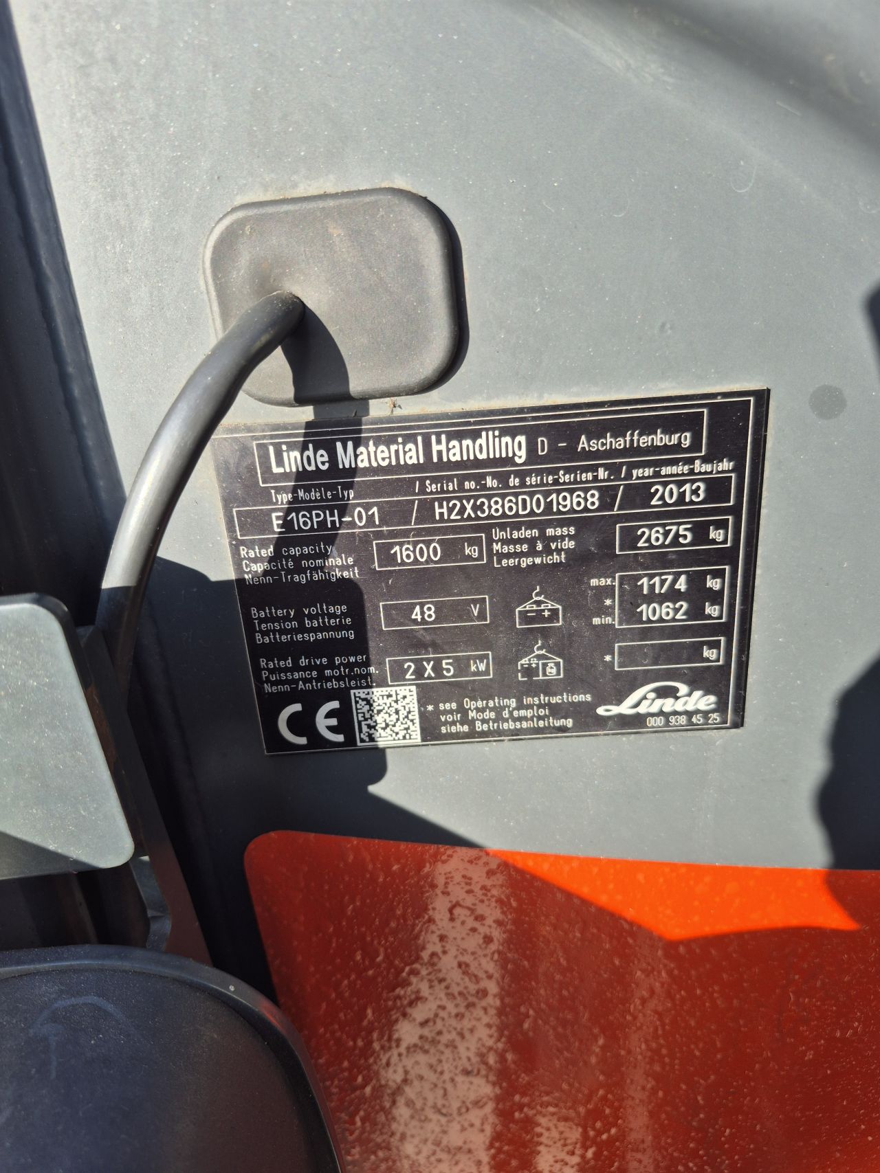 Linde E16PH-01 triplex sideshift 5.220 mm accu 100%
