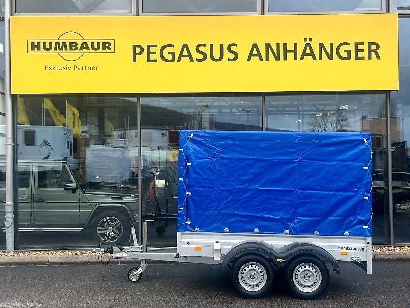 Humbaur HA 13 KV Tieflader 2t.  Plane+Spriegel