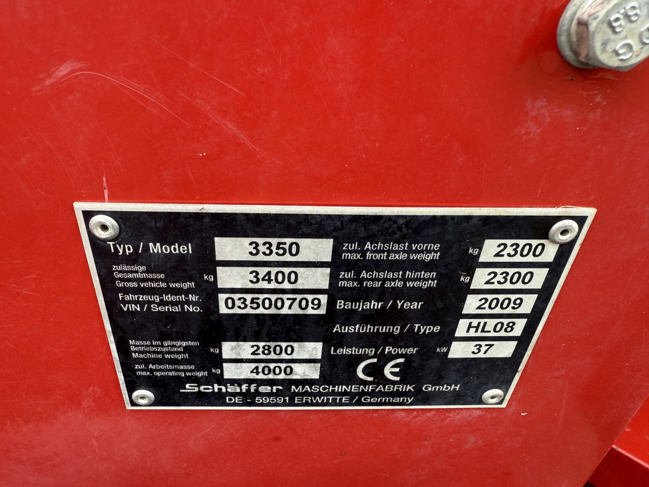 Schaffer 3350 4cil 50pk 2.7T Minishovel Kniklader Weidemann