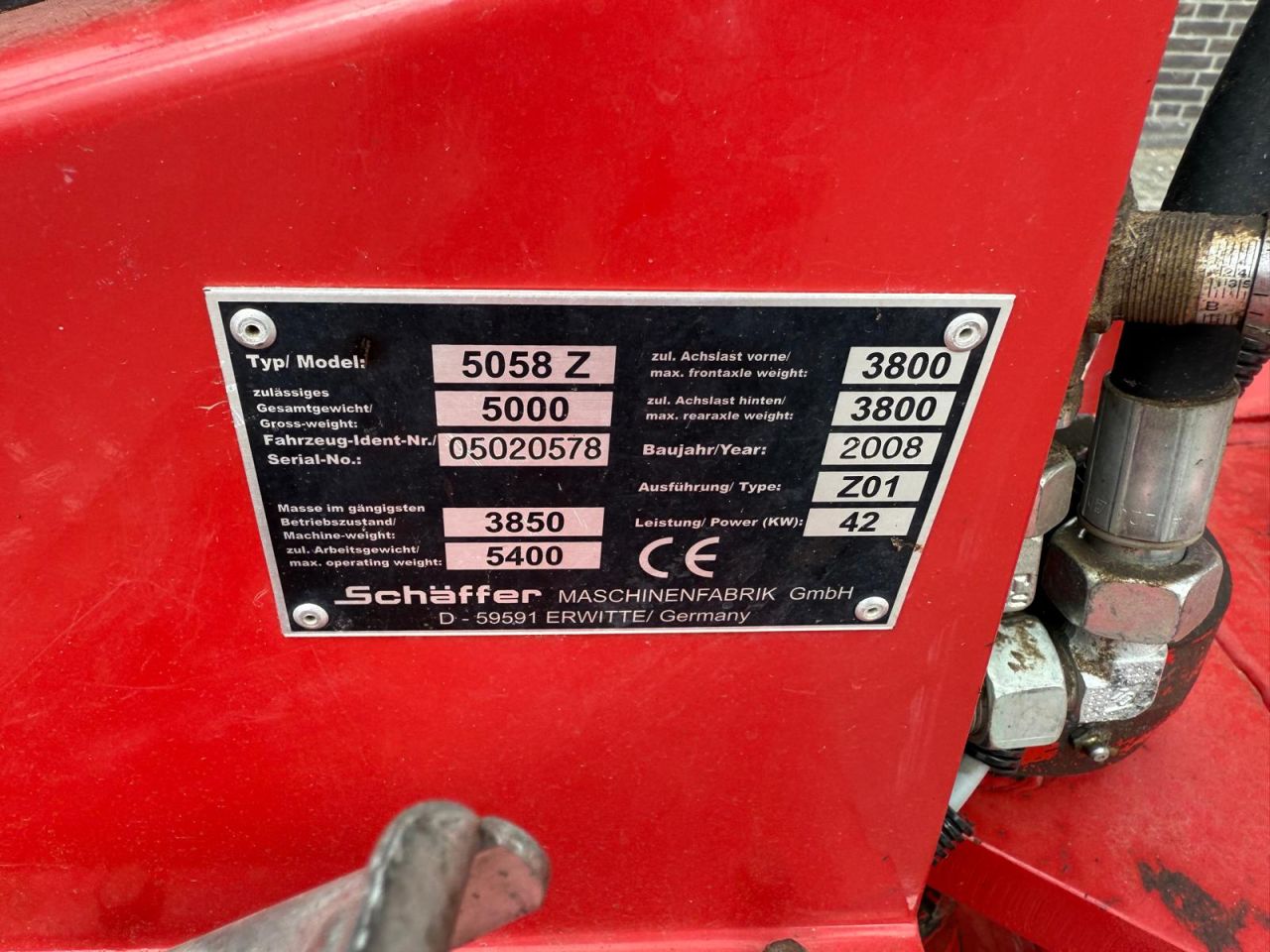 Schaffer 5058zs bj08 60PK Minishovel Kniklader