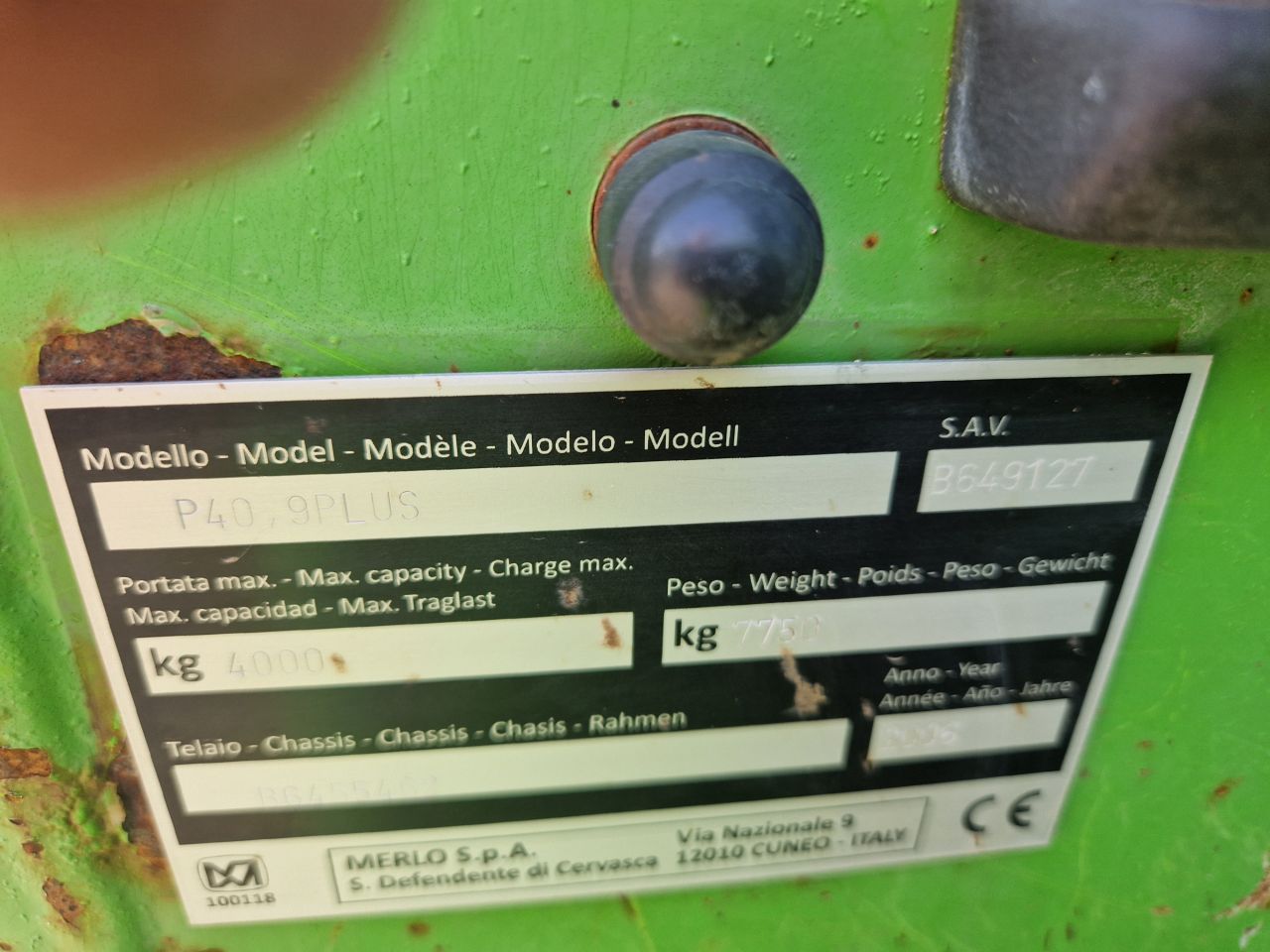 Merlo verreiker 9 meter