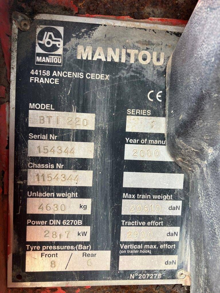 Verreiker Manitou BTI220 Diesel 2000kg 4m 2000