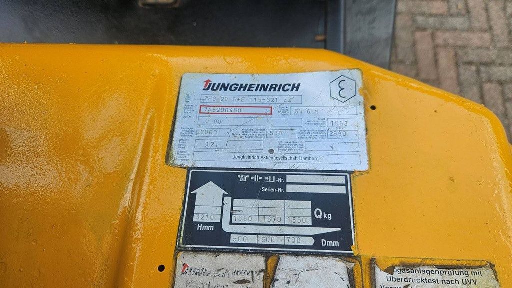 Forklift Jungheinrich TFG 20 LPG 2000kg 1993