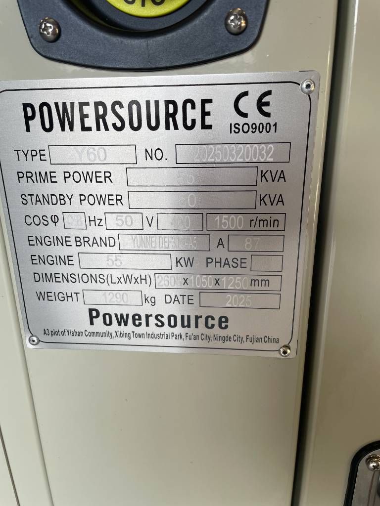 Yunnei DEF30CAA5 - 60 kVA Stage V - DPX-19884