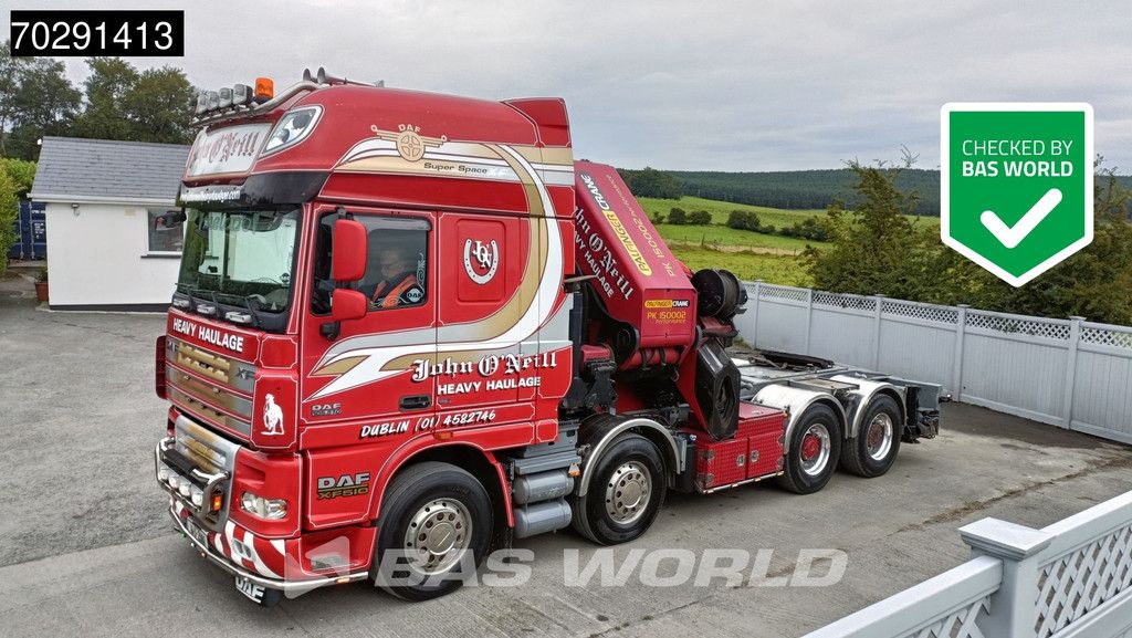 DAF XF XF105.510 8X4 Palfinger PK150.002 Kran Crane Winch Fifth Wheel Big-Axle Euro 5
