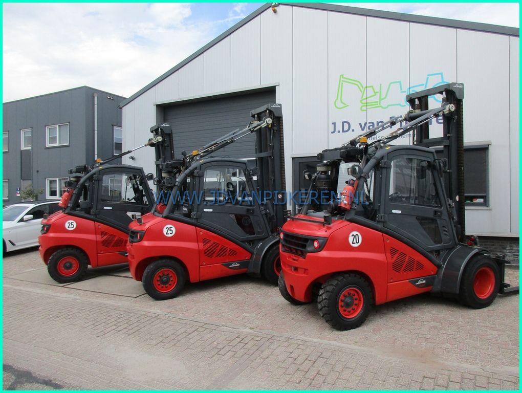 Linde 2x H50D + H45D sideshift+forkpositioner+airco