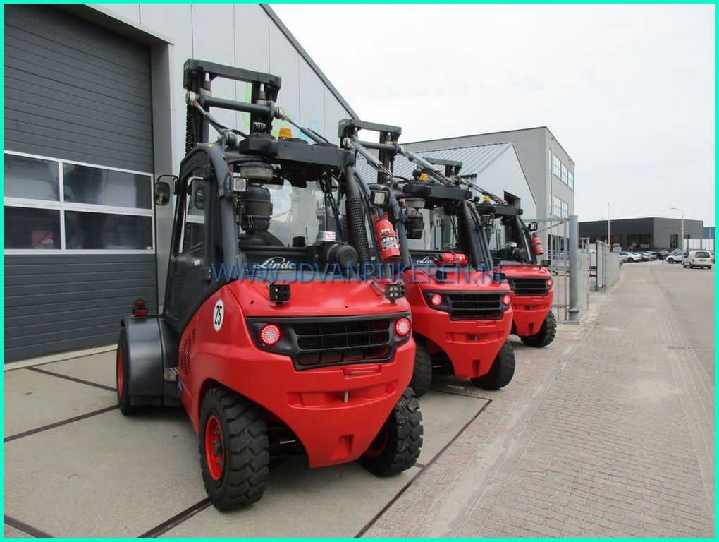 Linde 2x H50D + H45D sideshift+forkpositioner+airco