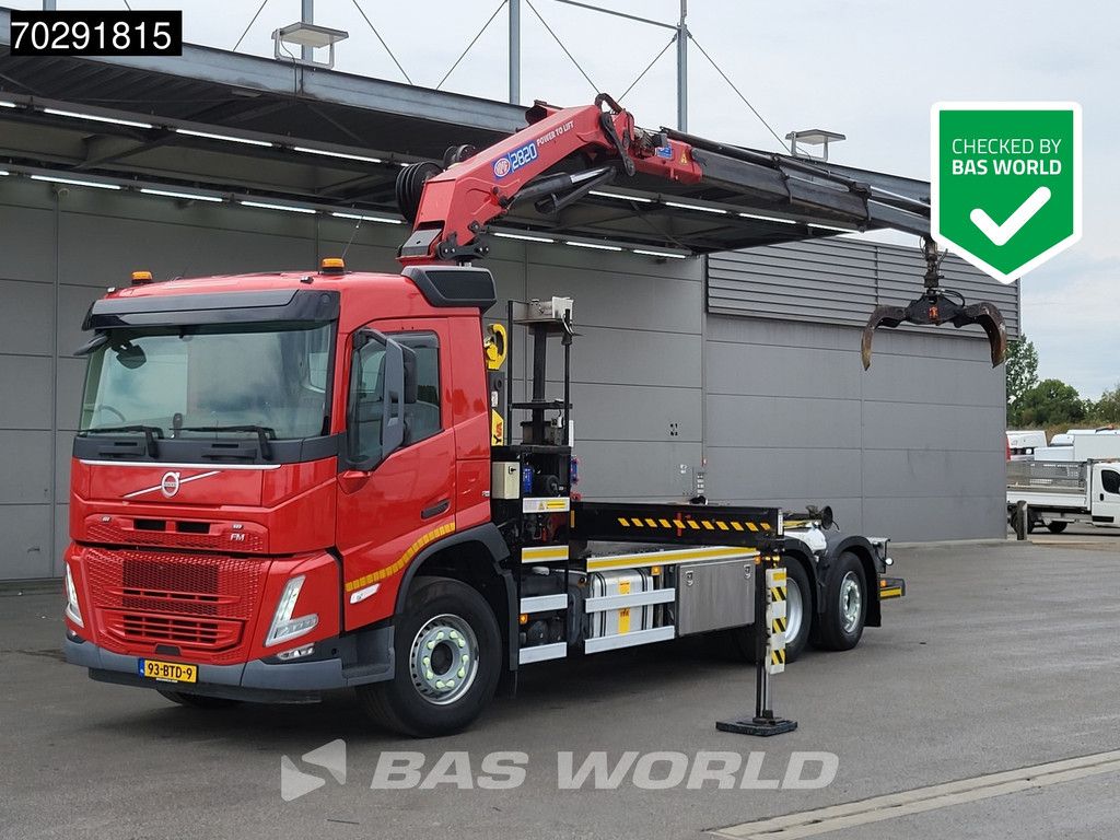 Volvo FM 420 6X2 NL-Truck HMF 2820K-RCS Crane Hyva 22-55-S Hooklift Lift-Steering-Axle LED Euro 6