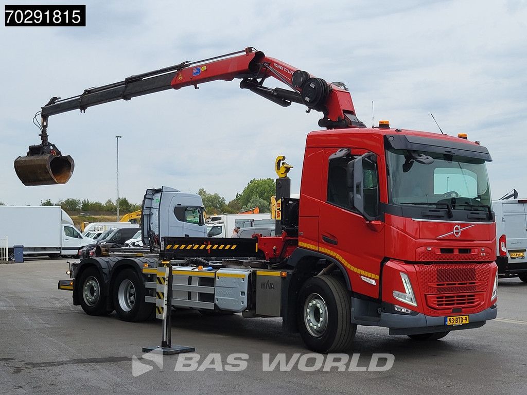Volvo FM 420 6X2 NL-Truck HMF 2820K-RCS Crane Hyva 22-55-S Hooklift Lift-Steering-Axle LED Euro 6
