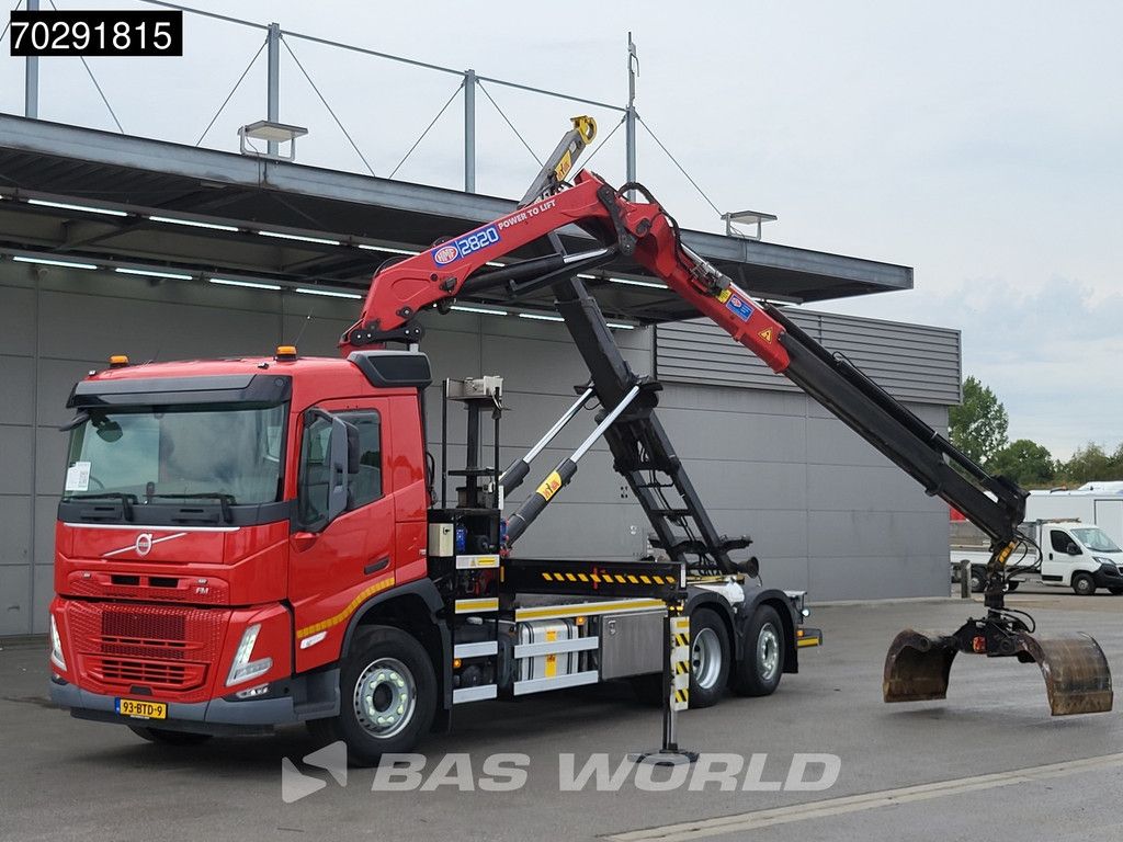 Volvo FM 420 6X2 NL-Truck HMF 2820K-RCS Crane Hyva 22-55-S Hooklift Lift-Steering-Axle LED Euro 6