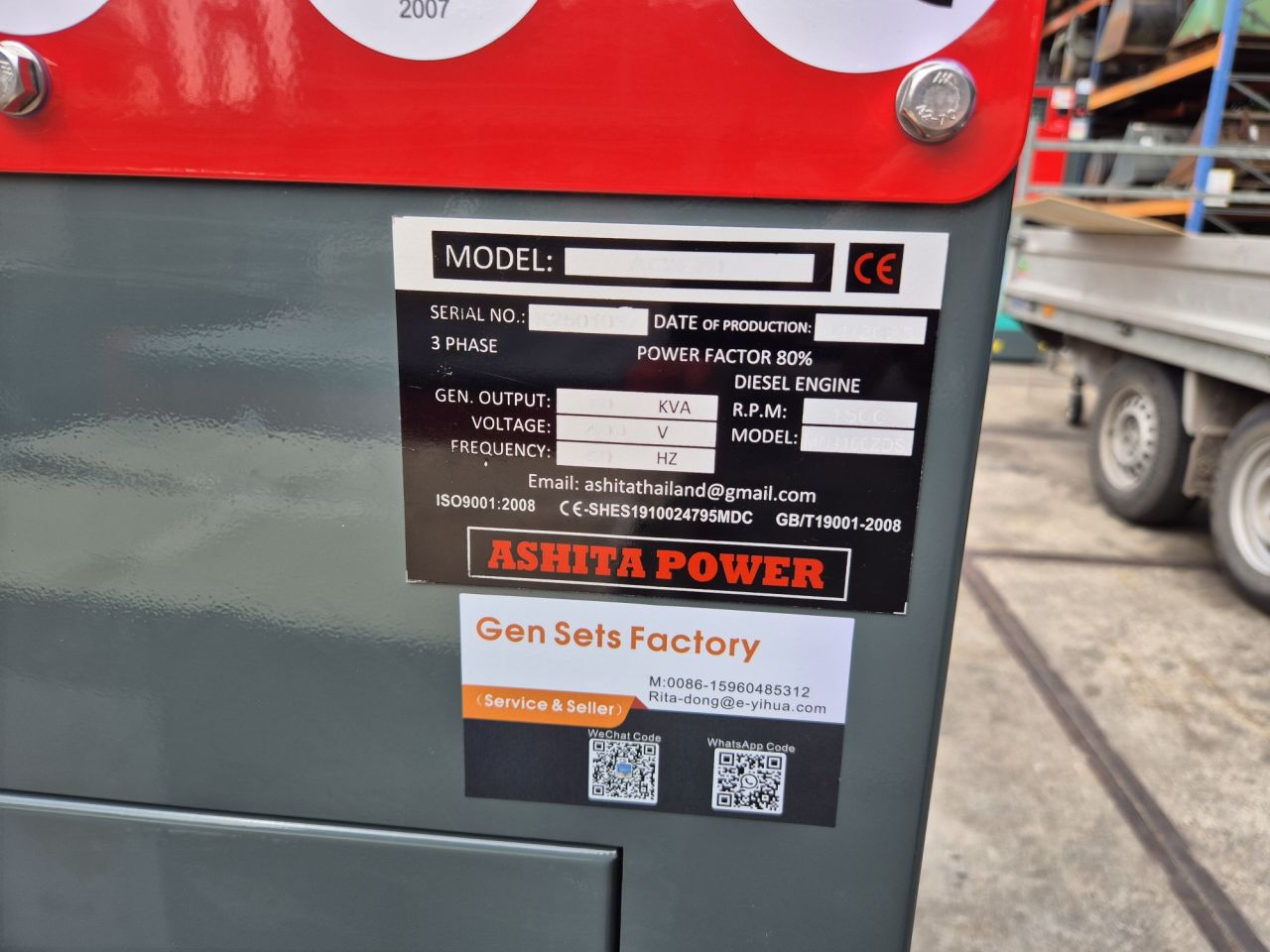 ASHITA AG3-70 diesel aggregaat 70 kva