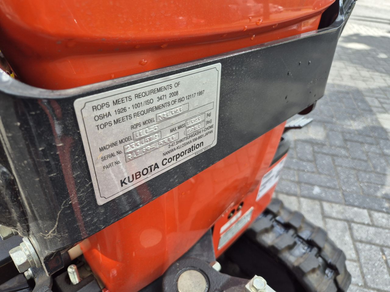 Kubota U10-5 minigraver 1200 kgs