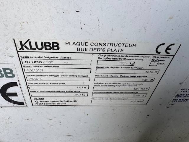 LKW mit Arbeitsbühne Peugeot Boxer 2.2HDI Diesel 12.5m 2016