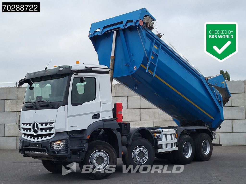 Mercedes Arocs 3243 8X4 19m3 Benne Tipper Steel suspension Automatic Big-Axle Navi Euro 6