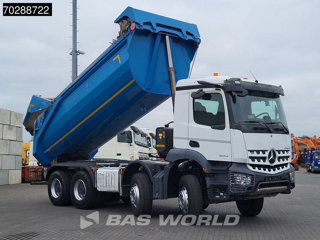 Mercedes Arocs 3243 8X4 19m3 Benne Tipper Steel suspension Automatic Big-Axle Navi Euro 6