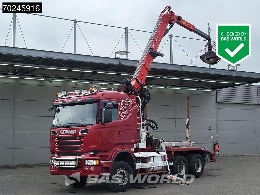 Scania R580 6X4 Jonsered J28505 83 wood Crane Holztransport Steel-suspension Retarder Euro 6