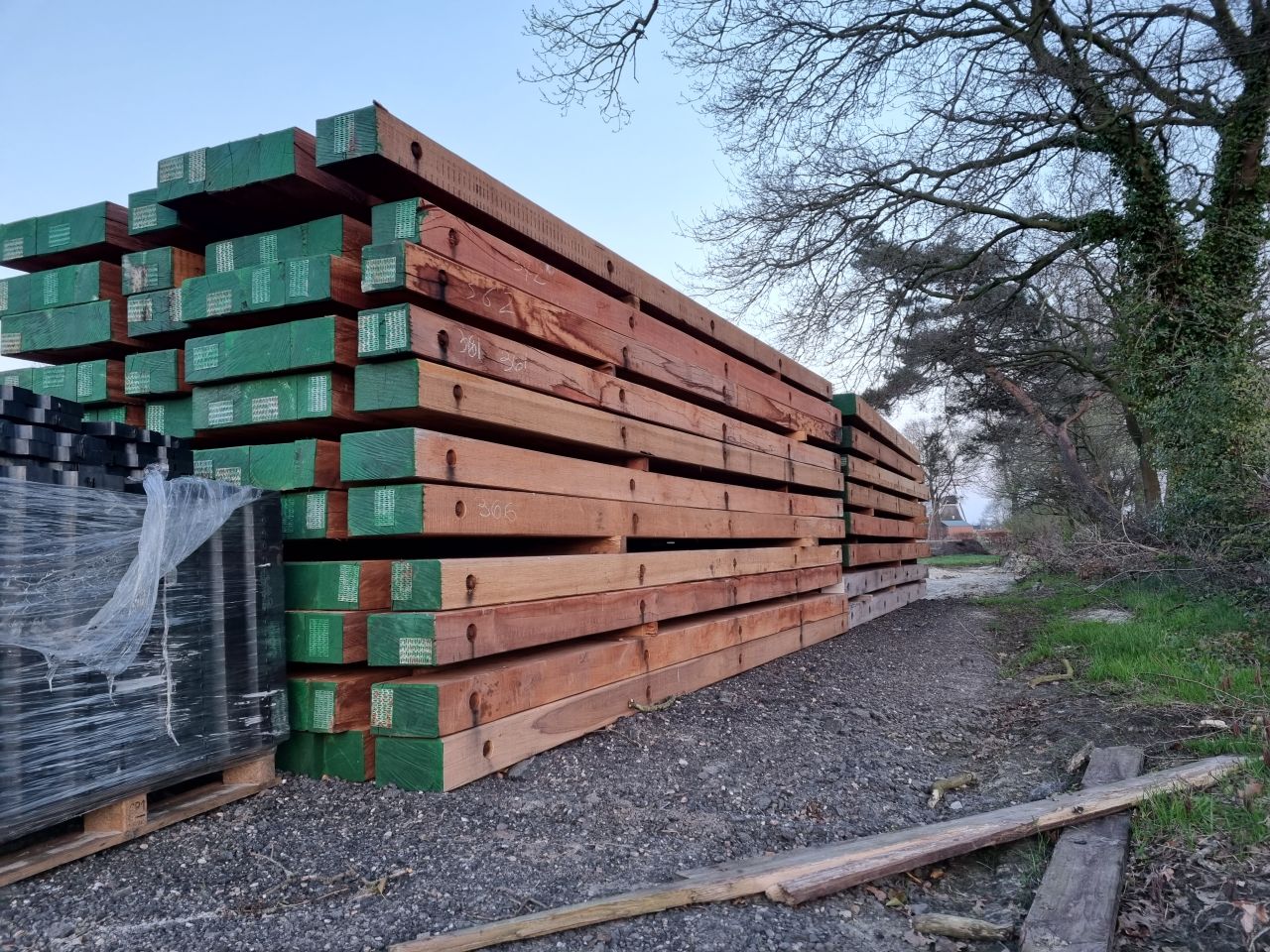 Draglineschotten diverse schotten, lengtes tot 12 meter.