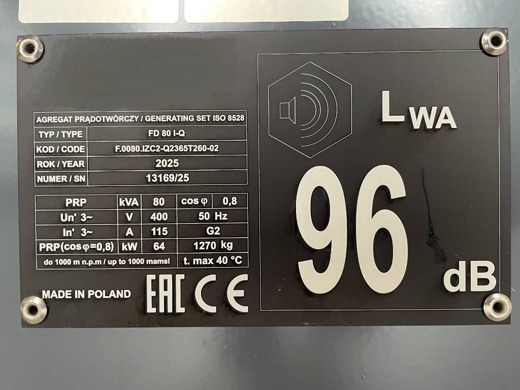 Iveco NEF45SM2 - 88 kVA Generator - DPX-17551